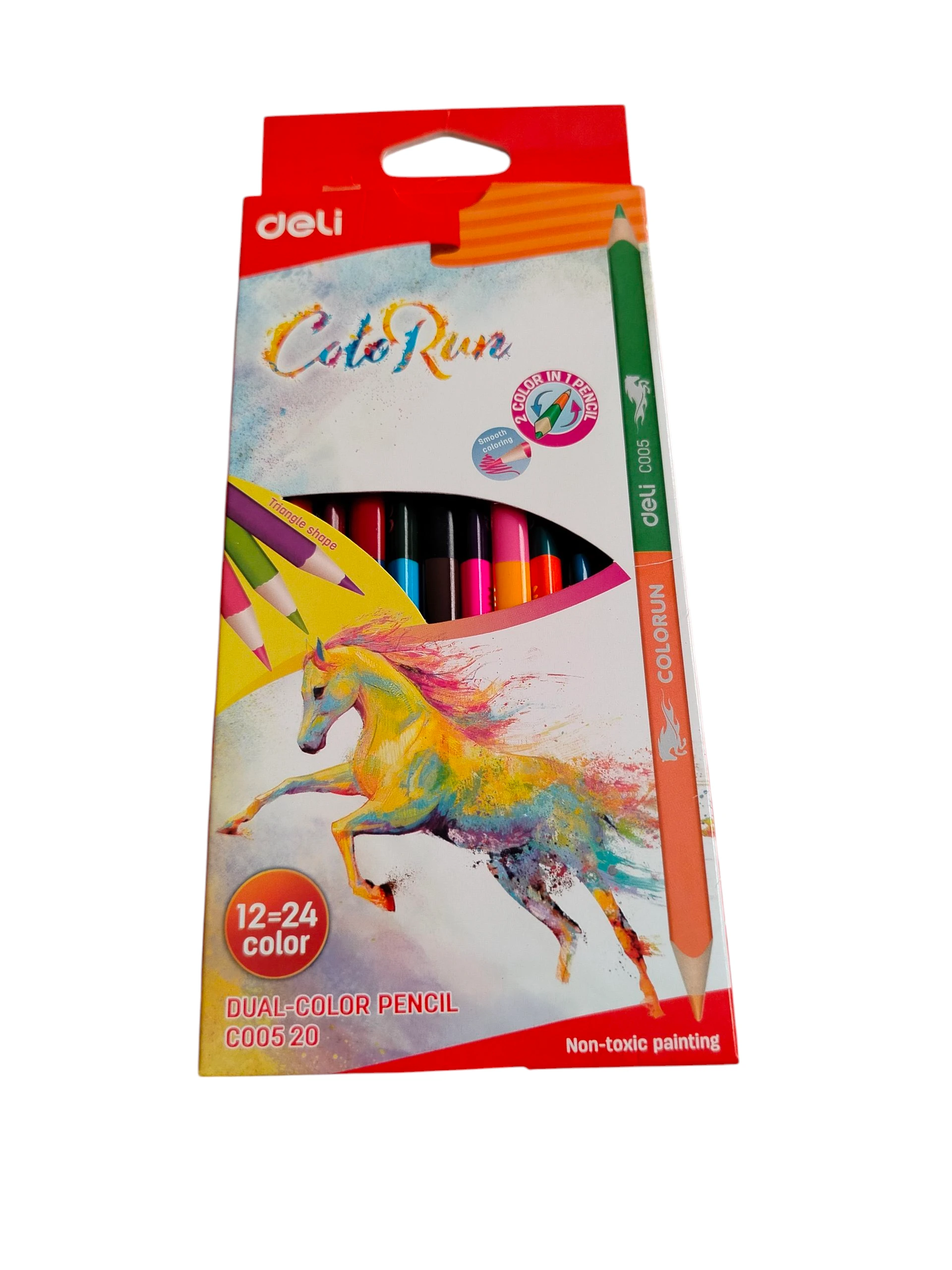 الوان خشب ديلي 24 لون 12 قلم 2اتجاه