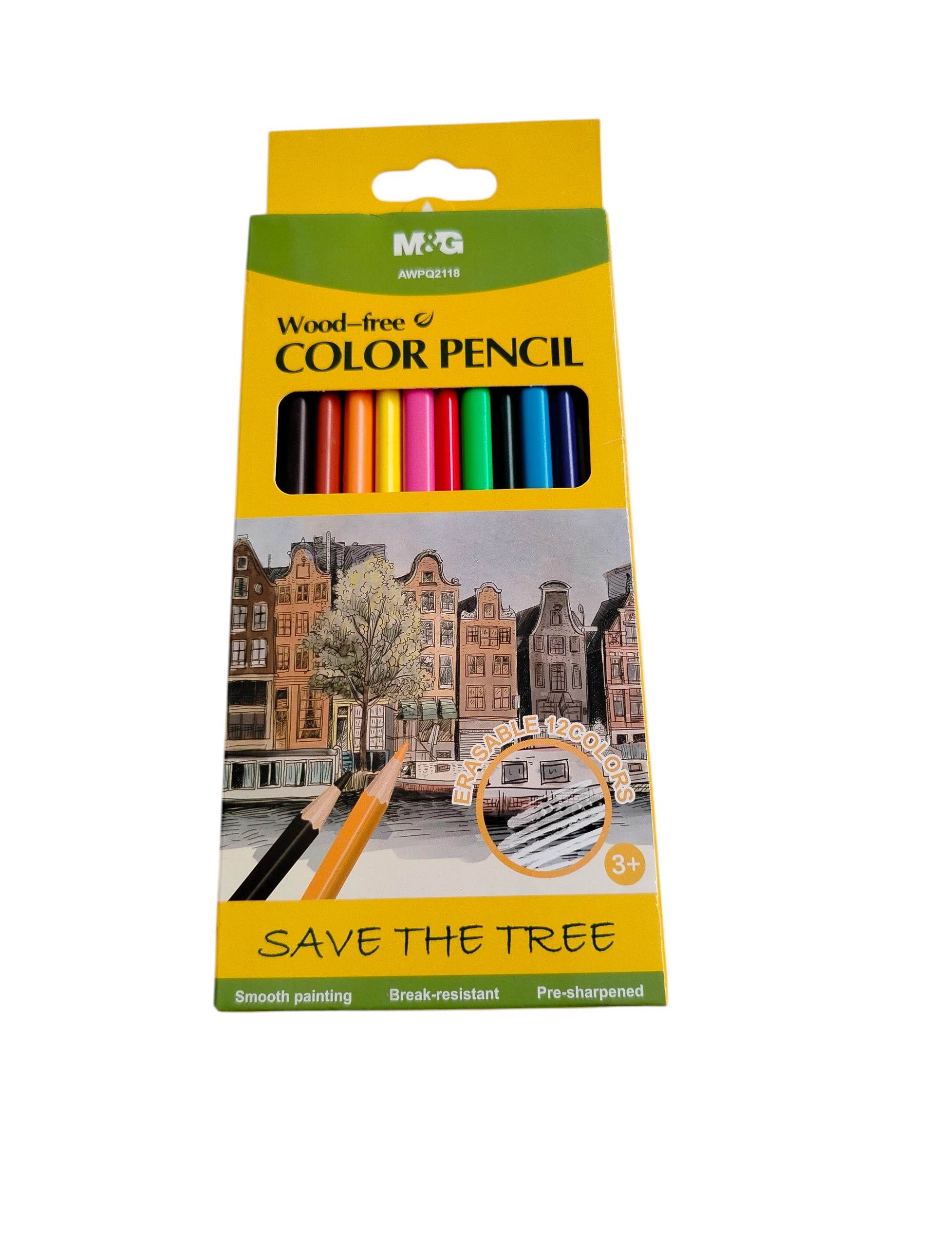 الوان خشب 12 لون طويل M&G