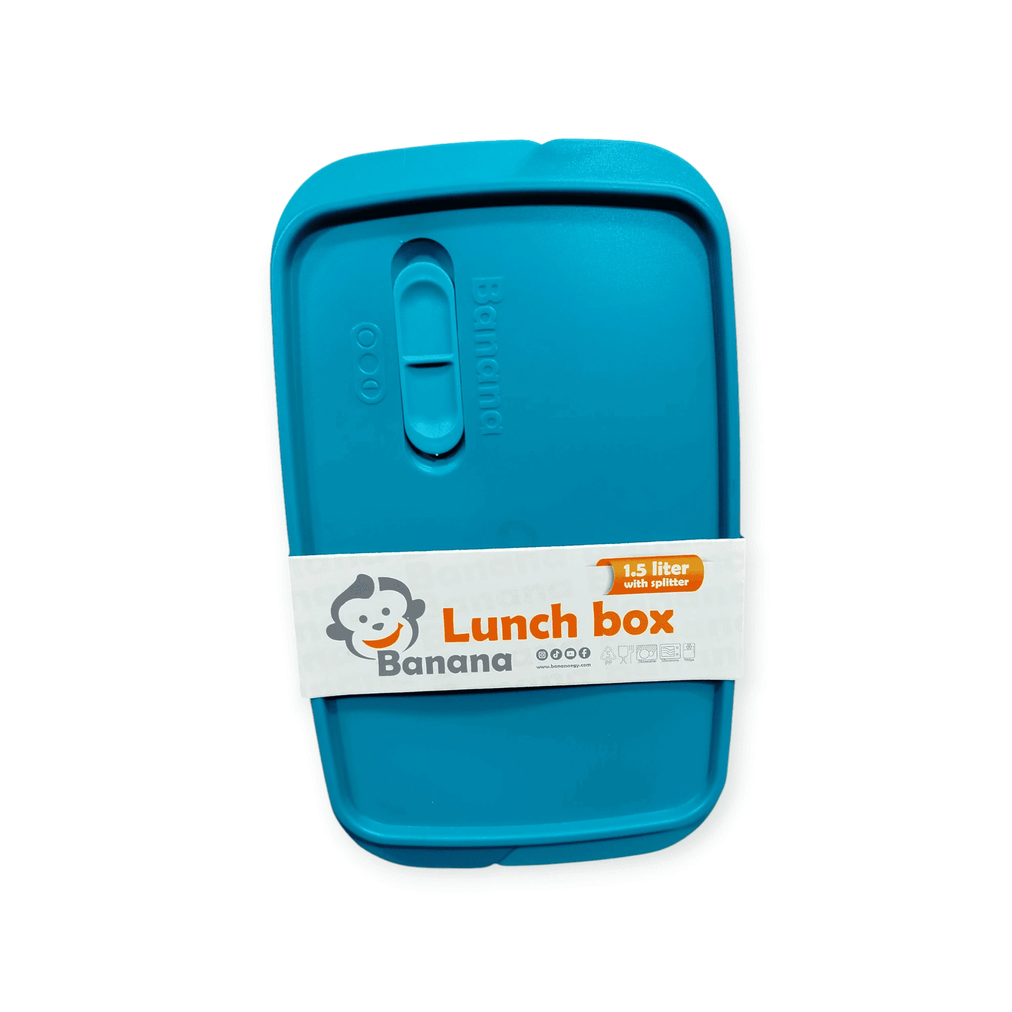 لانش بوكس 1.5 لتر مقسم + طقم شوكه وسكينه BANANA --24